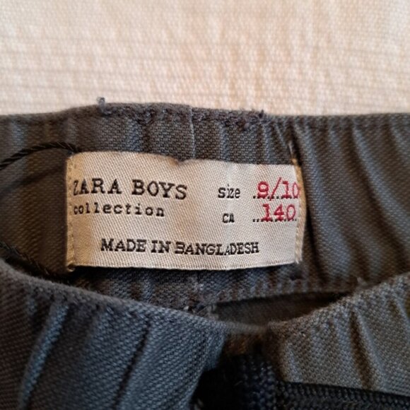 Zara boys size 9/10 or 140 dark gray elastic waisted shorts, NEW - Picture 2 of 5